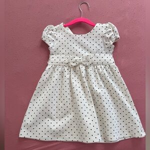White Polka Dot Dress with Bow